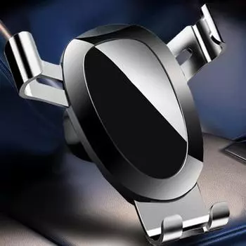 Универсальный треугольный держатель для телефона с датчиком гравитации для автомобильного воздуховыпускного отверстия - фиксированное крепление для зеркала Matte Black матовый черный