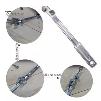 Универсальный удлинитель гаечного ключа, нержавеющий, устойчивый к коррозии, широко используемый автомобильный удлинитель гаечного ключа серебряный