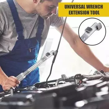 Универсальный удлинитель гаечного ключа, нержавеющий, устойчивый к коррозии, широко используемый автомобильный удлинитель гаечного ключа серебряный