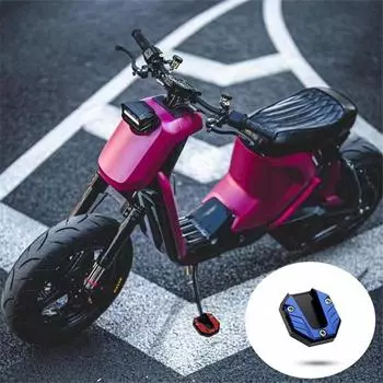 Универсальный удлинитель подножки для скутера, мотоцикла, велосипеда, удлинитель боковой подставки, опорная пластина, противоскользящее увеличенное основание чёрный