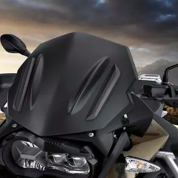 Универсальный удлинитель ветрового стекла мотоцикла, регулируемый спойлер, зажимной дефлектор ветрового стекла для BMW R1200GS R1250GS 2018-2024 ADV чёрный