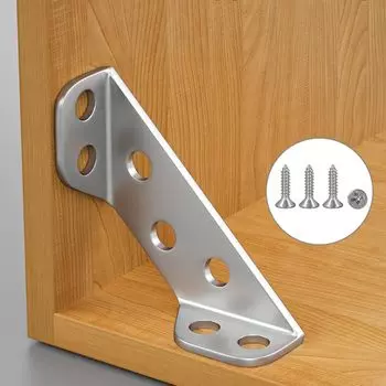 Универсальный угловой соединитель для мебели, угловая распорка из нержавеющей стали с винтами, крепежная рама для шкафа, угловые кронштейны для полок