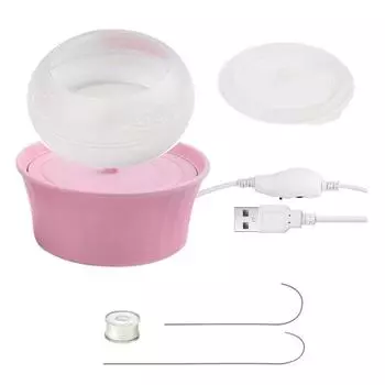 Универсальный USB-нанизчик для нанизывания бусин Устройство для нанизывания бусин Спиннер с регулируемой скоростью для дизайнеров ювелирных изделий и любителей рукоделия розовый