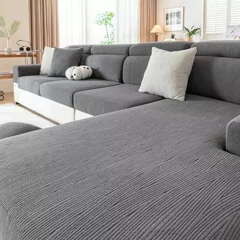 Универсальный утолщенный чехол для диванной подушки для гостиной, высокоэластичный однотонный цвет, четыре сезона, защита от грязи для домашних животных, моющиеся чехлы для дивана Backrest Cover S белый