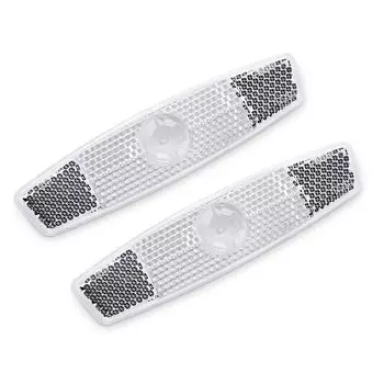 Универсальный велосипедный светоотражатель для колес, стандарт JIS, 2 шт., 114*27,5 (мм) (белый)