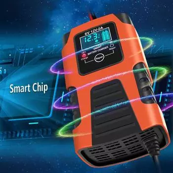 Универсальный вход 100 В/240 В для свинцово-кислотных аккумуляторов AMG 6 В 12 В 2 А с вилкой ЕС для автомобильных и мотоциклетных аккумуляторов, зарядные устройства 30 Вт, интеллектуальный ремонт