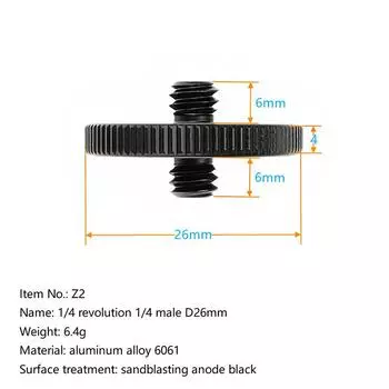 Универсальный винт для камеры с резьбой 1/4 на 3/8 Двойные гайки Винт для штатива Быстросъемные винты для камеры Адаптер для крепления Аксессуары для фотосъемки