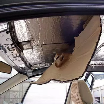 Универсальный водонепроницаемый автомобильный шумоизоляционный коврик для капота, шумоизоляция, шумопоглощающий капот, наклейка на двигатель, пылезащитный, практичный серебряный