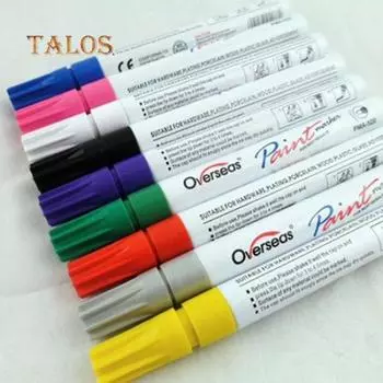 Универсальный водонепроницаемый перманентный маркер для краски, автомобильные шины, протектор, резиновые металлические аксессуары белый