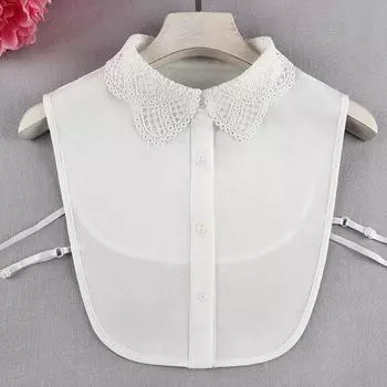 Универсальный воротник-ложный воротник рубашки из шифона с защитой от морщин, вышитый воротник-ложный воротник рубашки для женщин, модный воротник-ложный воротник с цветочным узором для женщин