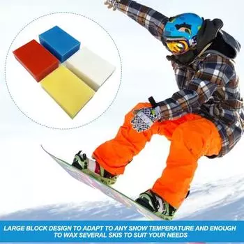Универсальный воск для лыж и сноуборда, воск для всех температур снега, воск для снежных блоков, лыжный гоночный воск для защиты лыж, сноуборда синий