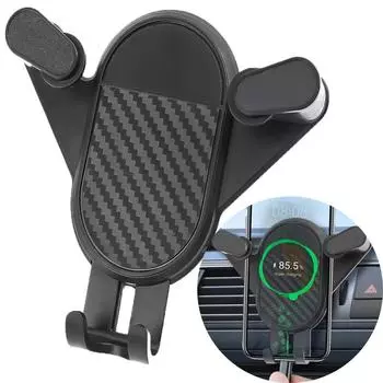 Универсальный вращающийся держатель для сотового телефона на вентиляционную решетку автомобиля, универсальная гравитационная навигация для приборной панели, фиксированный зажим для автомобиля, аксессуары чёрный