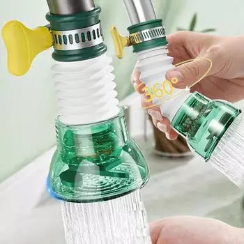 Универсальный вращающийся на 360 градусов кран барботер, поворотный водосберегающий экономайзер, насадка для душа, кухонный кран, насадка-адаптер, аксессуары для раковины зелёный