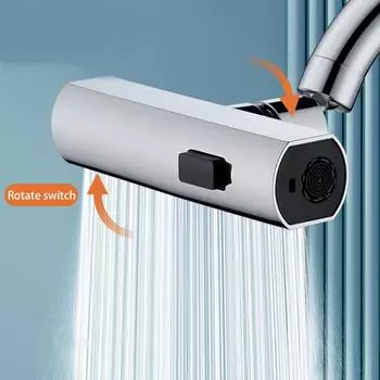 Универсальный вращающийся водопадный кухонный кран с защитой от брызг, удлинитель, аэратор для умывальника