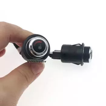 Универсальный встроенный комплект для подогрева автомобильного сиденья 12 В, подходит для 2 сидений, проволока из сплава/углеродное волокно, быстрые нагревательные элементы, 6 уровней, круглый переключатель управления