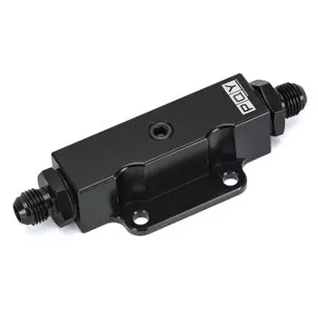 Универсальный встроенный топливный фильтр AN6 6-AN, заготовка 60 микрон, черный алюминий, порт 1/8 NPT чёрный