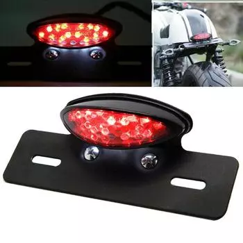 Универсальный задний фонарь мотоцикла 12 В, задний фонарь, стоп-сигналы двигателя, стоп-сигналы для номерного знака чёрный