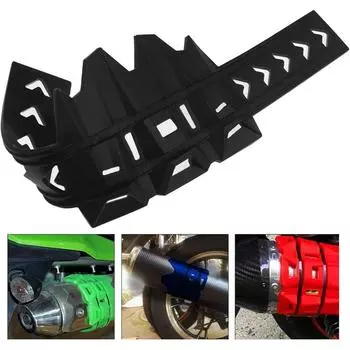 Универсальный защитный кожух для выхлопной трубы мотоцикла, защитный кожух глушителя, защитный кожух выхлопной трубы One Size чёрный