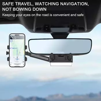 Универсальный зажим вращающийся и выдвижной автомобильный держатель для телефона кронштейн для мобильного GPS-зеркала DRI K7F6 Black-1pcs