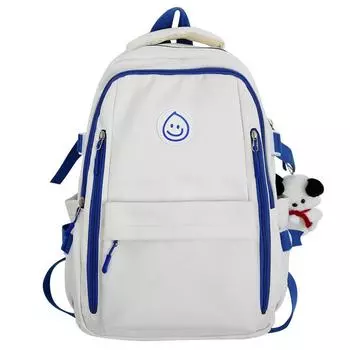 Университетский кампус Школьный женский однотонный компьютерный рюкзак чёрный