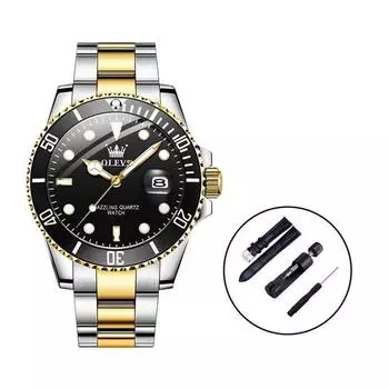 UNIYTE мужские наручные часы металлические часы роскошные мужские наручные часы JK01 + кожаный ремешок для часов