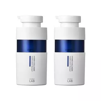 Unlabel Labo CO Moist Shampoo Treatment Set Made in Japan Unlabel Hydrocollagen Contains Shiny Hair Moisturizing Damage Repair 400 мл+400 мл