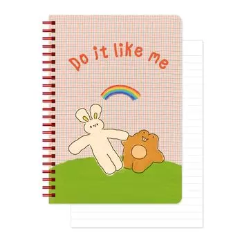 Unmathced Friends Line Spiral Notebook Do it like Hardcover x inches 128 pages me, 5.83 8.27