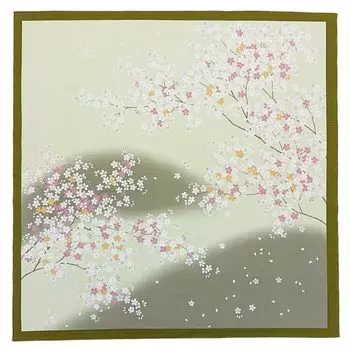 Uno Chiyo Furoshiki, большой размер, вишневый цвет, ширина 90 см, хлопок, Shantung Furoshiki, зеленый, большой Furoshiki Sanbi, сделано в Японии