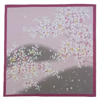 Uno Chiyo Furoshiki Large Size Cherry Blossom 90cm Width Cotton Shantung Furoshiki Pink Large Furoshiki Sanbi Made in Japan
