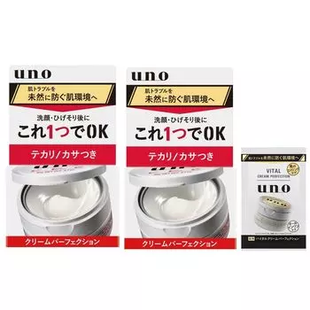 Uno Cream Perfection Cream 90 г x 2 Бонусный уход за кожей Блеск кожи Сухость Увлажнение Гиалуроновая кислота Лосьон Сыворотка Красота Эмульсия [Оптовая покупка] Все в одном