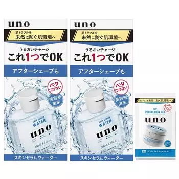 uno Skin Serum Water x 2 Бонус Увлажнение Сухая Огрубевшая Кожа Средство После бритья Проникновение для бритья [Оптовая закупка] (Один) +