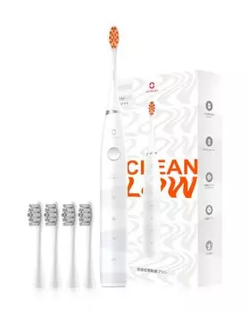 UNPO Oclean Flow Electric, пригодная для использования до 180 4 сменных ультразвуковых 5 режимов зубной щетки, Дни, щетки, зубная щетка, (белый)