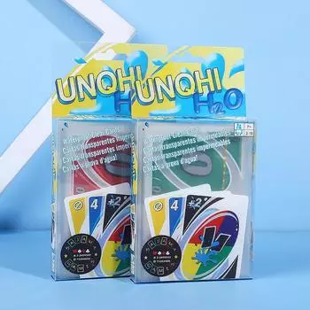 UNQHI Акриловая Водонепроницаемая Материальная Настольная Игра - Подходит для 2-10 игроков, в возрасте 7 лет и старше. Карточная игра на сопоставление цветов и чисел. One Size