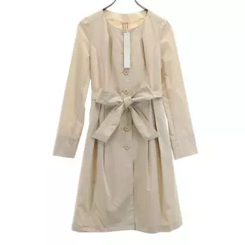unused ANAYI made in Japan Long sleeve Long dress 38 Beige Women Used