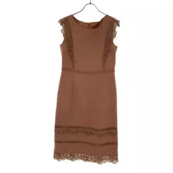 unused ANAYI No sleeve one piece 38 Brown Tag attached back zip Women Used