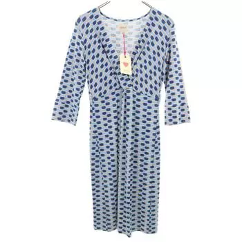unused AVOCA 7 minutes sleeve Long dress 38 blue Tagged Women Used