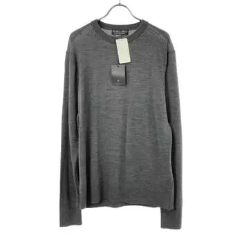 unused Brooks Brothers wool Long sleeve sweater M gray Tagged knitwear Men s Used