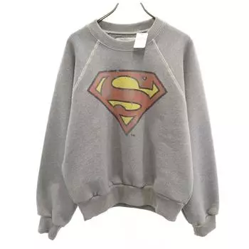 unused COACH Long sleeve raglan sweat M gray DC SUPERMAN fleece lining Men s Used