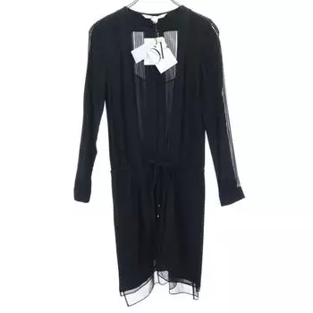 unused DIANE VON FURSTENBERG Long sleeve mini dress black Tagged Women Used