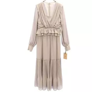 unused eimy istoire Long sleeve Long dress S Draped pleated flare dress Women Used