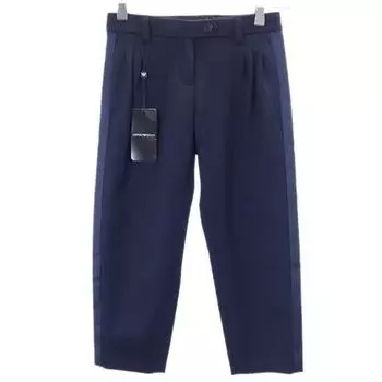 unused Emporio Armani Sideline Ceremony Pants 46.5 Navy system Tapered Kid s Used