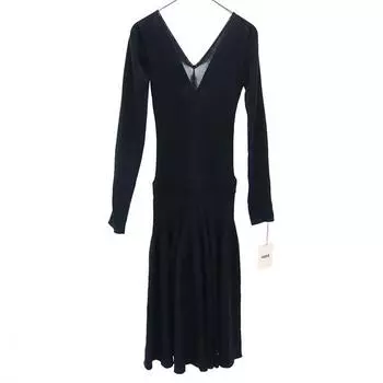 unused furfur Long sleeve Knee-length dress F Navy RWN0171086 Women Used