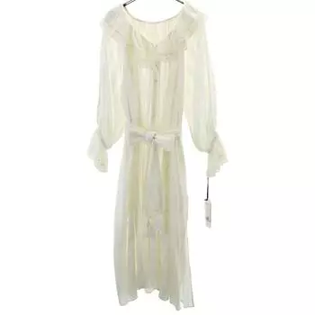 unused GRACE CLASS Long sleeve Frill lace Long dress 2-36 white Thin Women Used