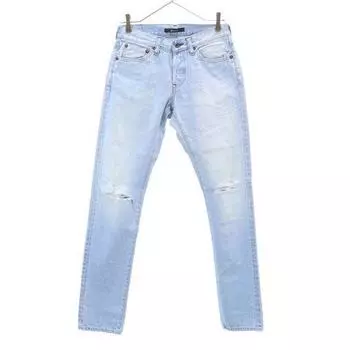 unused Johnbull Authentic Tight Straight denim pants W28 Distressed jeans Men s Used