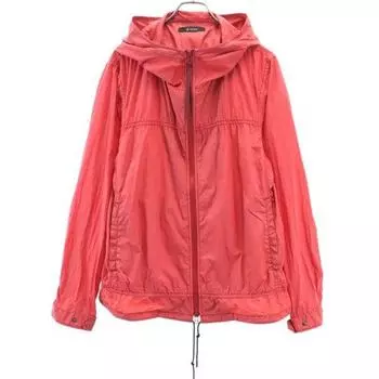 unused Johnbull Long sleeve Garment die Zip hoodie L Red Nylon Men s Used