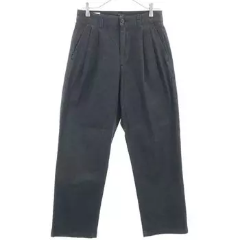 unused Johnbull Tucked Trousers Denim pants S black Tapered Wide Stretch Men s Used