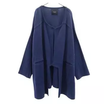 UNUSED Long sleeve design long cardigan 3 Navy Men s Used