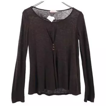 unused MAX&CO wool blend Long sleeve sweater M Brown knit Women Used