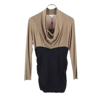 unused PAULE KA Long sleeve long Cut 42 Brown x black Women Used