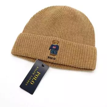 unused POLO RALPH LAUREN Wool Blend Polo Bear Double Watch Beanie Knit cap Men s Used